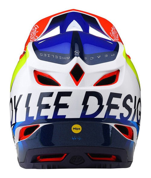 Casco Troy Lee Designs D4 Composite Qualifier White / Blue